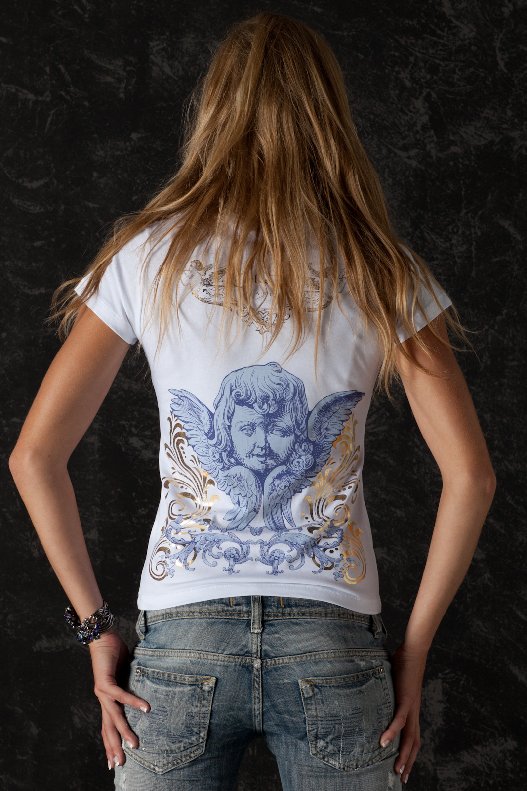 T-Shirt Blue Angel, back view
